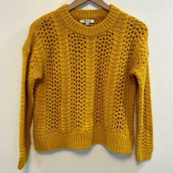 Madewell Windemere Pointelle Apalca Wool
Pullover Sweater, Golden Sunset - xs - Picture 5 of 7